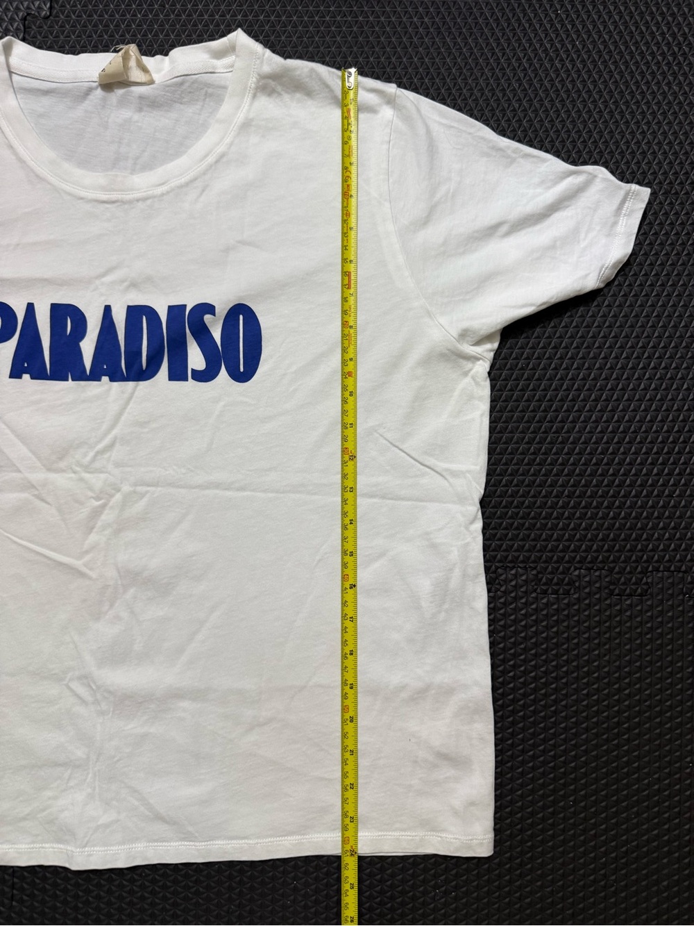 Sézane White T-Shirt with Blue 'PARADISO' Print Size XXL - Picture 7 of 8